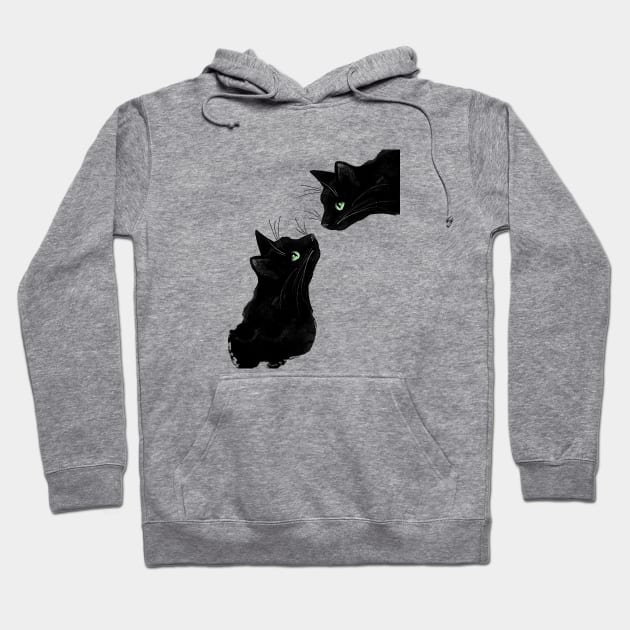 Black Cats Hoodie by TatianaBS